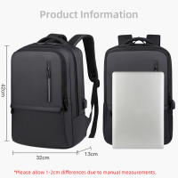 Mochila de negocios de gran capacidad para hombres, bolsas multifuncionales para computadora, mochilas impermeables para computadora portátil con carga USB - details 11