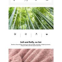 Toalla para el cabello de bambú, turbante de ducha de secado de cabello de microfibra con lazo, toallas absorbentes para el cabello de secado rápido para mujeres antiencrespamiento - details 2