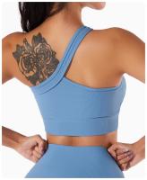 Alo yoga chaleco sujetador de un hombro cojín antichoque entrenamiento de fitness lencería para mujeres deporte honda - details 5