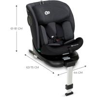 Silla de coche ajustable 360º I-SIZE 40-150 cm Isofix Silla de bebé para niños Negro - details 1