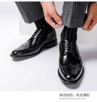 Caballero de cuero genuino tallado, zapatos de cuero para hombres, zapatos de vestir de negocios - details 12
