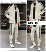 Ropa deportiva de moda para hombre, traje de Montañismo para trotar al aire libre, ropa informal suelta a rayas, primavera y otoño, nuevo - details 3