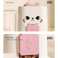 Máquina de alimentación de comida para gatos 2 en 1, dispensador de agua para mascotas con separación en seco y húmedo a prueba de fugas, desmontable con fuente de agua - details 12