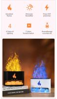 Nuevo Humidificador Chimenea Sal Cristalina Roca de Fuego 7 Colores Llama Luz Aroma Volcán Humidificador de Aire Difusor de Aceite Esencial para el Hogar - details 2