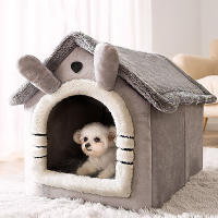 HOOPET-casa de perro de doble techo con forma de Animal, cama cómoda para dormir, suministros para gatos y perros pequeños, nuevo estilo - details 17