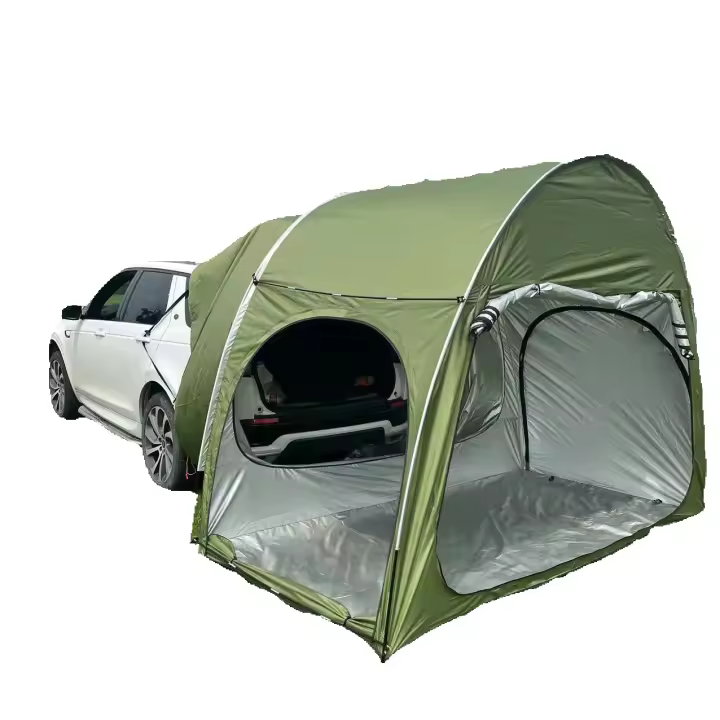 Tienda trasera de coche de arco verde, un dormitorio, cuatro estaciones disponibles, impermeable, protección UV, camping, senderismo, tienda especial, tela Oxford duradera - 1