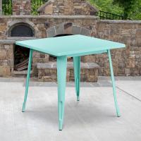 Mesa Cuadrada de Metal Blanco de Grado Comercial de 80 cm para Interiores y Exteriores - details 19