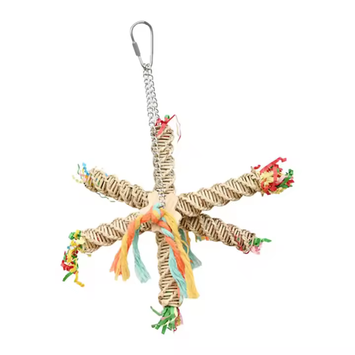 Juguete de masticar de pie para mascotas, juguetes colgantes para pájaros, suministros para periquitos, pinzones - 1