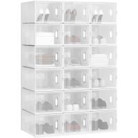 Cajas de Zapatos de Plástico Transparentes Apilables y Plegables Organizador de Zapatos para Armario con Tapa Frontal - details 28