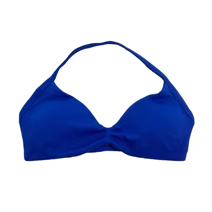 Sujetador de tiras sin logotipo para mujer, Sujetador deportivo con espalda descubierta y cuello Halter, Top corto de gimnasia sin costuras, soporte ligero para entrenamiento, Top de Yoga - 1