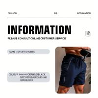 Pantalones Cortos Deportivos de Cintura con Cordón para Hombres en Verano - details 1