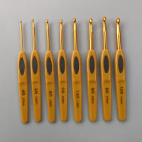Gancho ergonómico de aluminio suave para ganchillo, hilo de tejer para manualidades, 8 piezas - details 0