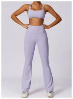 Conjunto de Yoga y Fitness para Mujeres Traje Deportivo de 2 Piezas Pantalones de Yoga de Cintura Alta y Sujetador Deportivo Racerback Material Exterior de Nylon Adecuado para Primavera/Verano - details 11