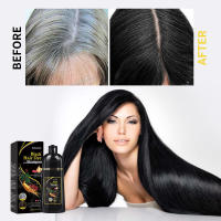 Champú para teñir el cabello, cubierta blanca y gris, reparación de tinte rápido Natural, limpieza seca y dañada, raíces nutritivas, restauración de cabello negro - details 6