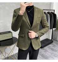Traje de Abrigo de Piel de Ciervo de Alta Calidad Ajuste Delgado, Moda de Negocios Casual, Botón Único - details 13