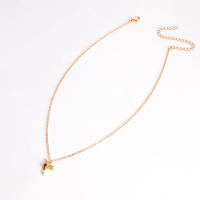 Collar con colgante de pájaro de diamante con microincrustaciones de una sola capa para mujer, collar Popular de estilo coreano - details 6