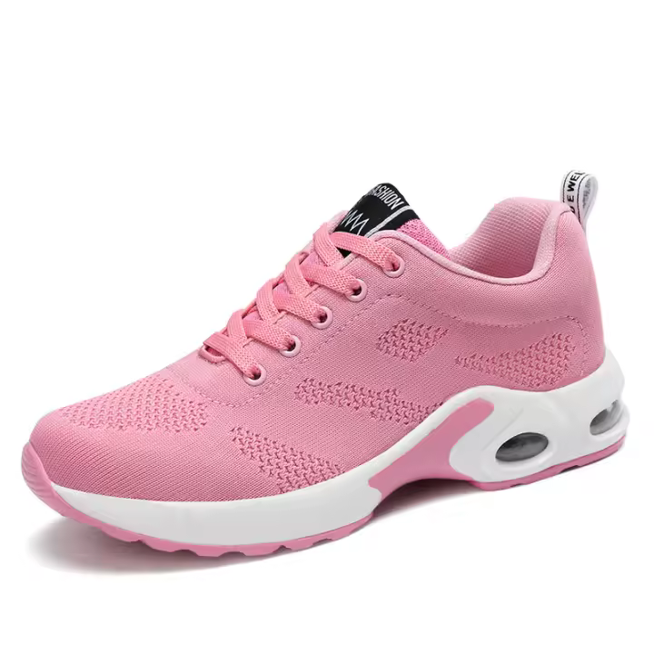 Nuevos zapatos casuales cómodos y versátiles de malla densa tejida con mosca, zapatos deportivos de gran tamaño para mujer - 1