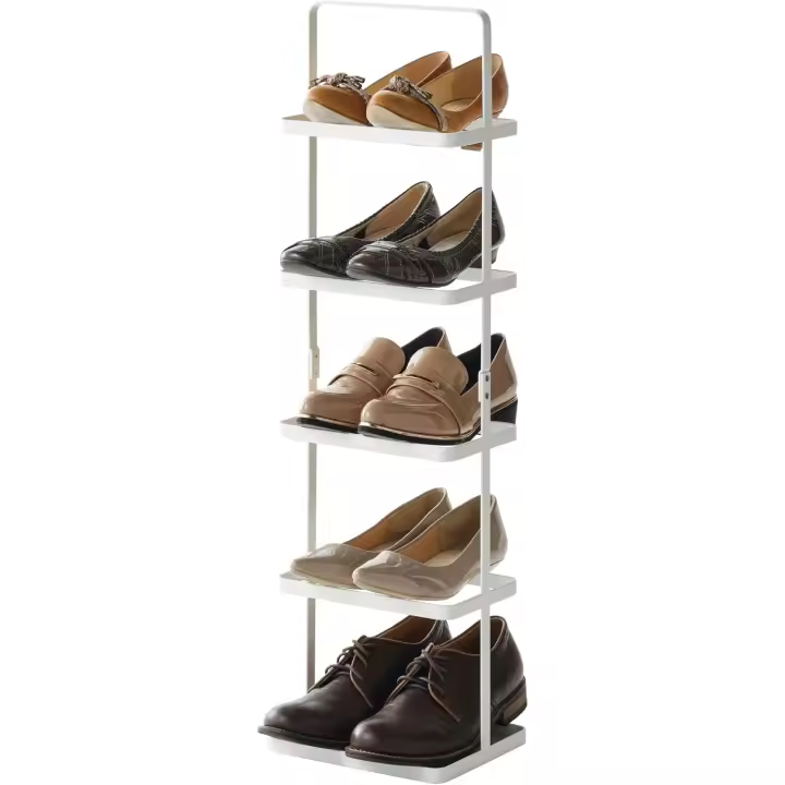Torre Zapatero Minimalista, Acero aleado, Negro, 22 x 18 x 77,5 cm (LxBxH) - 1