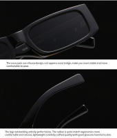 Toyear-gafas de sol rectangulares para hombre y mujer, lentes de sol de marca de lujo, montura pequeña, clásicas, estilo Punk, Vintage, cuadradas - details 17