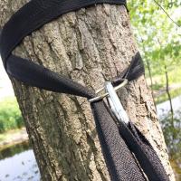 Hamaca de Camping para Jardín al Aire Libre con Correas para Colgar en el Árbol, Hamaca Duradera con Capacidad de Hasta 450 Libras, Hamaca Portátil con Bolsa de Viaje Perfecta para Acampar en Patio, Exterior/Interior (102,36 x 31,5 Pulgadas) - details 2