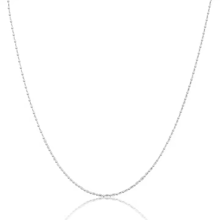 Collar de cadena de bambú de Plata de Ley 925 para hombres y mujeres, joyería de moda - 1