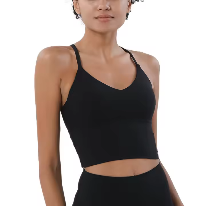 Sujetador deportivo de nailon S-XL para mujer, Bralette, ropa interior transpirable, Leggings deportivos, Top Sexy, 10 colores - 1