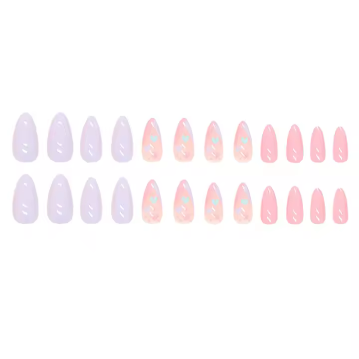 Uñas artificiales de estilo dulce extraíbles con pegamento, Gel de gelatina, regalo maravilloso para su esposa y novia - 1