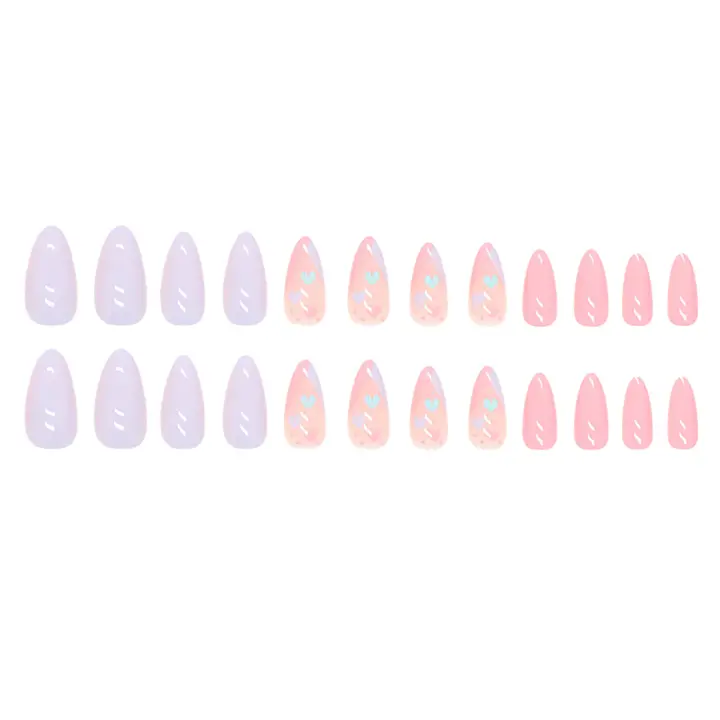 Uñas artificiales de estilo dulce extraíbles con pegamento, Gel de gelatina, regalo maravilloso para su esposa y novia - 1