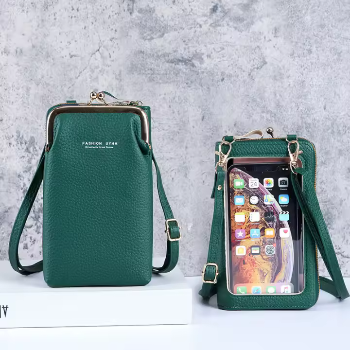 Bolso de teléfono cruzado para mujer, Mini monedero para teléfono móvil, bolso de hombro, billetera - 1