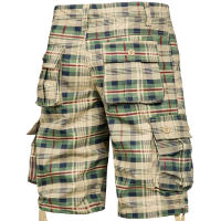 Pantalones Medios Para Hombre Algodón Cómodo Verano Deportes Al Aire Libre Playa Estilo Safari Tren Plaid Corte Regular Talla Grande - details 8