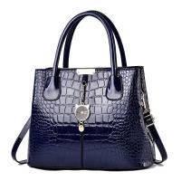 Bolso de cuero brillante, moderno y elegante, con patrón de piedra, bandolera de hombro de gran capacidad para mujer, mochila de lujo de alta gama - details 3
