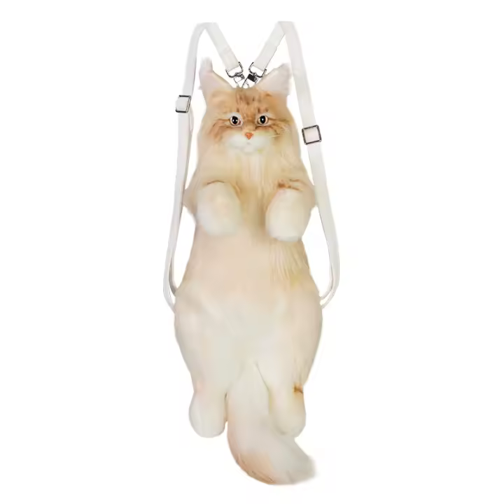 Mochila de gato de Maine, mochila de simulación, bolsa, muñeca de peluche, muñeca linda, juguete, regalo de cumpleaños - 1
