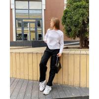 Moda coreana para mujer Pantalones cargo de pierna ancha de cintura alta - details 2