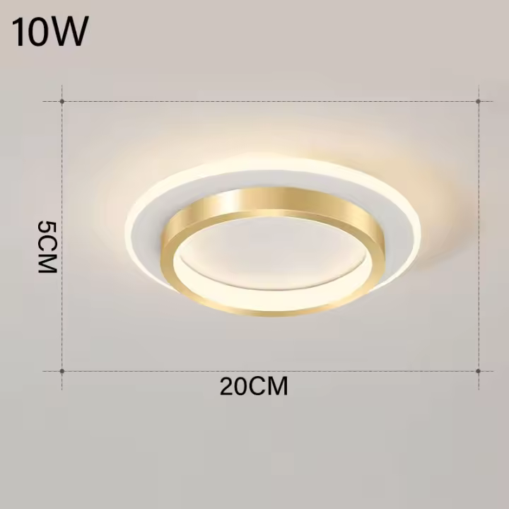 Lámpara de techo de madera de estilo japonés, luz Led decorativa para balcón, pasillo y dormitorio - 1