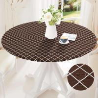 Olanli Redonda Mesa de comedor de cocina de boda marroquí impermeable y resistente al calor mantel de PVC de 60 pulgadas - details 10
