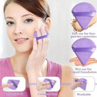 10/12 Uds. Base de felpa suave Trianular Wet Dry Poop Puff para cosméticos líquidos y individuales - details 0