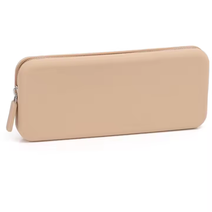 Bolsa de cosméticos de silicona de Color Morandi, bolsa de almacenamiento multifunción rectangular de gran capacidad, monedero, bolsa para artículos pequeños de Color sólido - 1