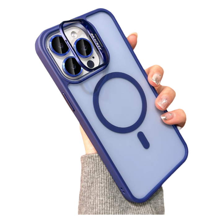 Upgraded Built‑In Lens Stand For Magsafe Phone Case For iPhone 18 Pro Max 17 16 15 14 13 Wireless Charging Skin-Feel Matte Cover