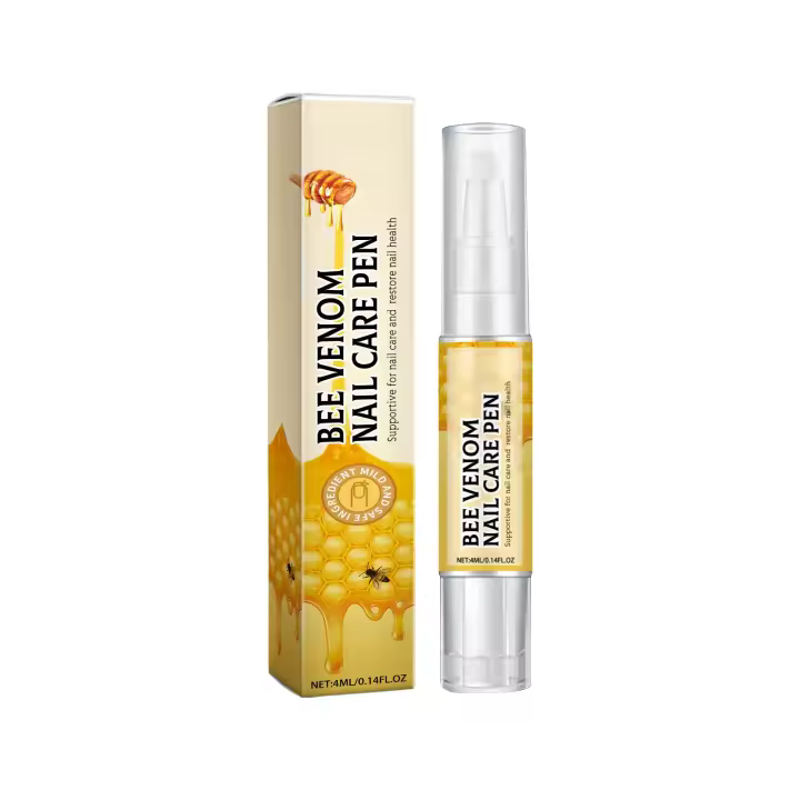 Pluma de Cuidado de Uñas Veneno de Abeja Gris Engrosamiento y Limpieza Anticolágeno Belleza - 1