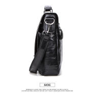 Bolso de Hombre CONTACT'S de Cuero de Verduras para Abogados Bolsa de Negocios Vintage Grande para Portátil y iPad Material de Revestimiento Poliéster Tamaño 13inch Negro - details 9