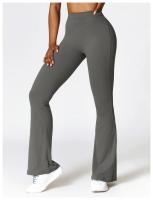 Pantalones de Yoga con Flecos en Forma de V para Mujeres Leggings de Cintura Alta y Pierna Ancha para Gimnasio y Deportes Pantalones de Baile - details 15