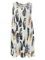 NOVEDAD DE VERANO 2025, vestido estampado con cuello en V y cuello redondo para mujer - details 5