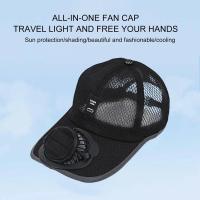 Sombrero transpirable con sombrero solar para protección solar al aire libre, ventilador recargable por USB, gorras de béisbol, protector solar de verano, 1 ud. - details 10