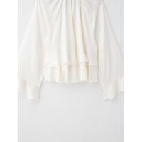 OUWU- Blusa con pliegues para mujer, camisa de manga larga, elegante, primavera, 2025 - details 9