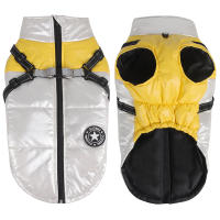 Chaqueta cálida de invierno con arnés para perros pequeños y medianos, abrigo de algodón grueso impermeable para mascotas, ropa para Chihuahua, Bulldog francés - details 13