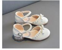 Sandalias de princesa para niños y niñas, zapatos de cuero de tacón alto con suela suave y lazo antideslizante, novedad de verano, 2024 - details 10