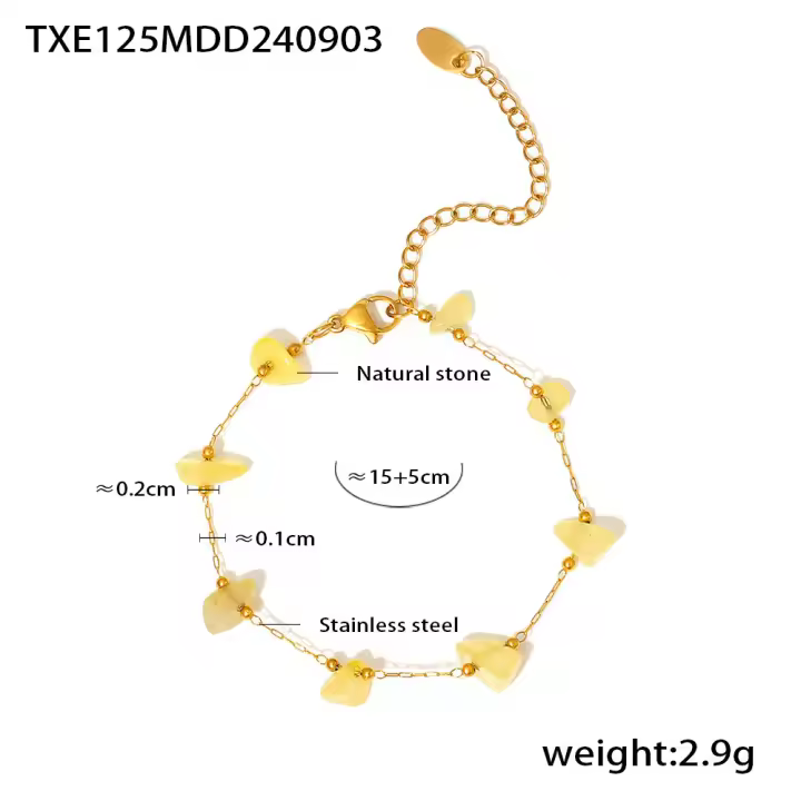 Pulsera de collar de clavícula de temperamento de grava natural - 1