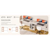 Bureau table bureau ordinateur desk bureau blanc bureau gaming bureau petit bureau avec étagère