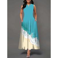 Women's Boho Long Dress Elegant Sleeveless Floral Print Casual Beach Party Summer Dress - details 28