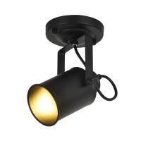 Foco de hierro forjado negro Vintage, lámpara de acento E27, ajustable en pared o techo montaje empotrado, iluminación para Loft, cafetería, Bar, tienda - details 5
